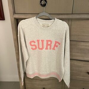 Vintage Havana Women's Gray and Pink Surf Sweater